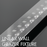 Linear wall grazer luminaire example for office lighting