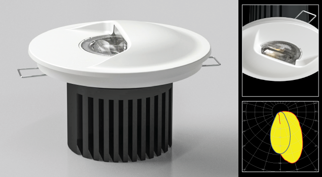 LEDiL downlight wall washer office lighting luminaire example
