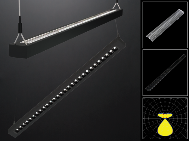 LEDiL suspended linear pendant office luminaire example